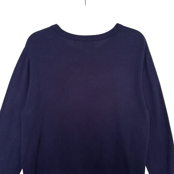 Superman Knit Sweater | DC Comics Logo Pullover | Navy Blue Graphic Sweater L - Picture 6 of 10